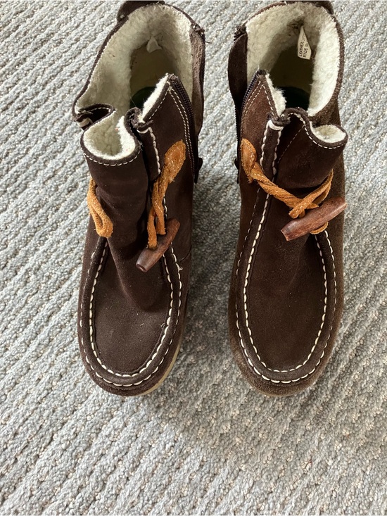 Tommy Girl Other - TommyGirl Brown Suede Kids Sherpa-Lined Lace Boots